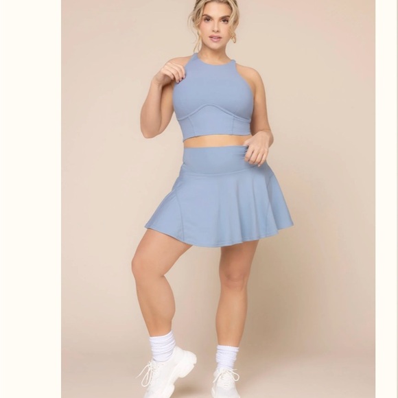 POPFLEX Twirl Skort In Blue Storm - Picture 3 of 7